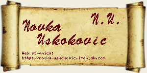 Novka Uskoković vizit kartica